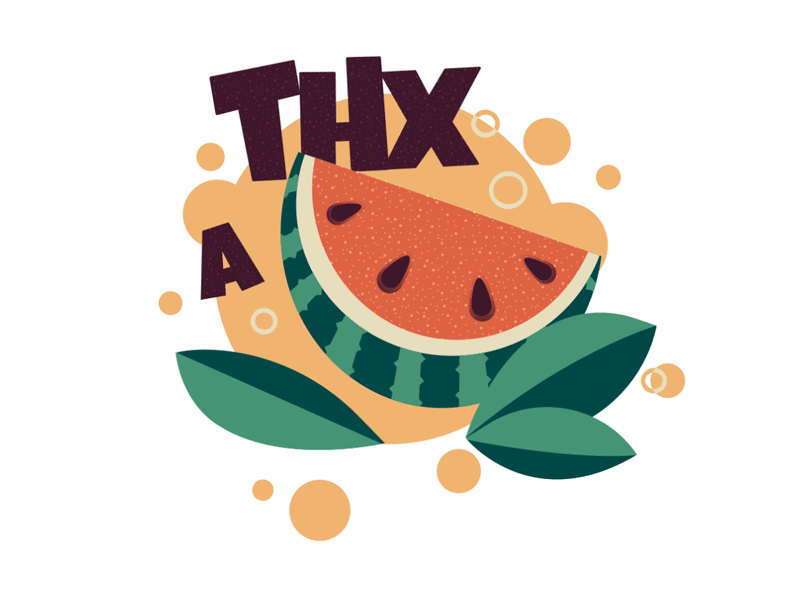 Thanks a 🍉! 2d animation art design fruit funny gif gifonly imessage message motion motiongraphics sticker stickers summer watermelon
