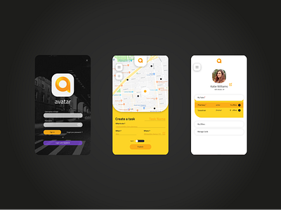Avatar App Design Concept UI app app design application illustator illustration art logo logo 2d logodesign ui uidesign webdesign