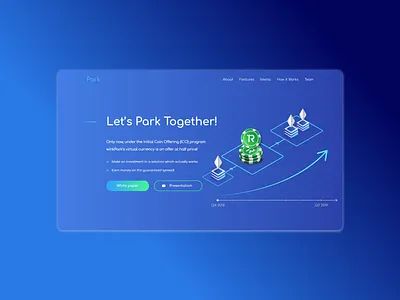 Landing page crypto design flat minimal token branding ui vector web
