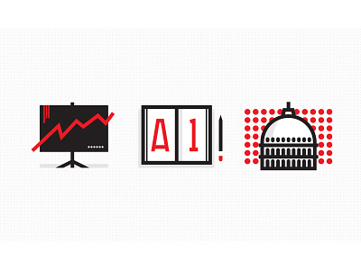 Business, Education & Politics app black book capitol design education flat icon illustration infographic pencil politics red slide ui ux vector washington white