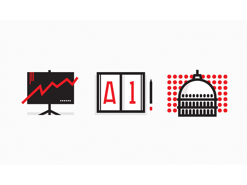 Business, Education & Politics app black book capitol design education flat icon illustration infographic pencil politics red slide ui ux vector washington white