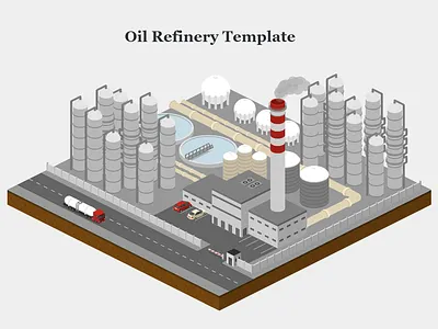 Oil Refinery Template free icons illustration industrial isometric template vector