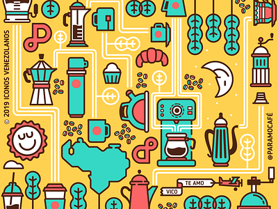 Patten for coffe cup cafetera coffe cup cup design diseño españa flat greca iconos illustration maquinas de cafe marca moon patten sun vector vectores venezuela