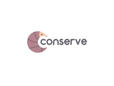 Conserve logo concept animal animal alphabet animal art branding brown c conserve cute dailylogochallenge design icon learning letter c pangolin vector