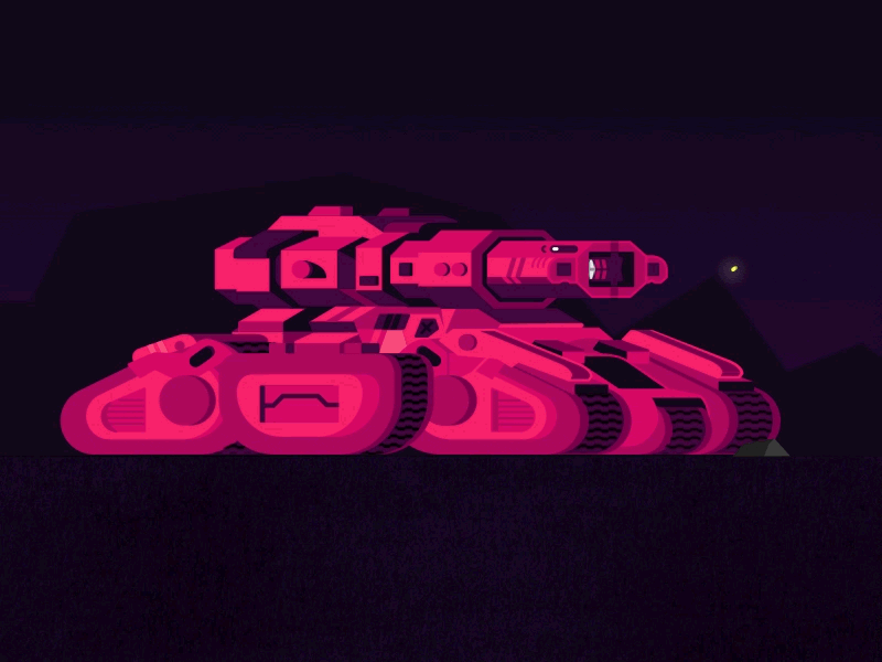 Overkill. animation illustration motion tank vector