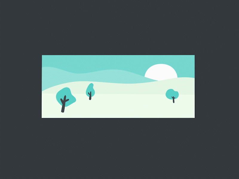 Broaden your horizons 2d animation design devine howest illustration motion motion graphics scale sunrise tree