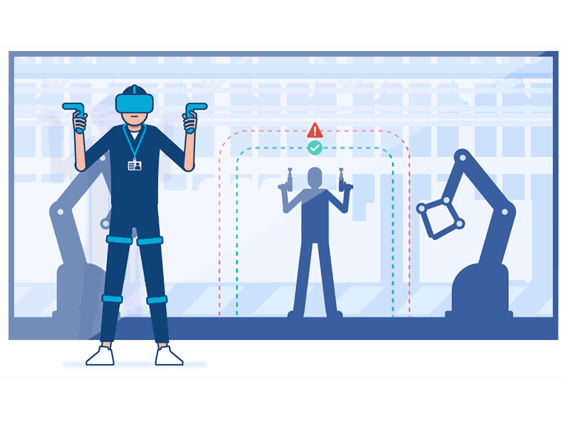 Virtual Car Assembly Simulator after effects animation assembly line car character character animation character art robot virtual reality vr