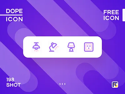 Dopeicon - Icon Showcase 198 animation app branding design dope dopeicon freebies icon illustration lamp light logo power point smart home type typography ux vector web website