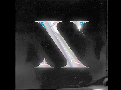 X 36daysoftype chrome chrome type plastic texture x