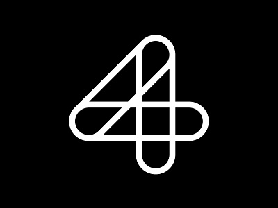 4 36 days of type 36 days of type lettering 4 adobe challenge fontface line minimal number typeface typography white black