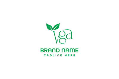 Letter VGA ROSE Logo Design Vector combination logo