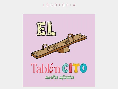 Logotopia - Tabloncito branding design illustration logo vector