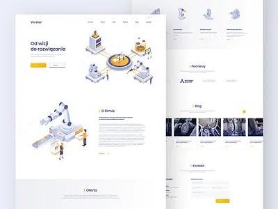 Vorster Landing Page automatic design gradient illustration landing machines people robotics ui webdesign website