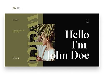 Portfolio website design design flat hero landing portfolio website design ui ux web website