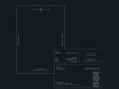 Stationery arabic branding design doha interior logo qatar stationery