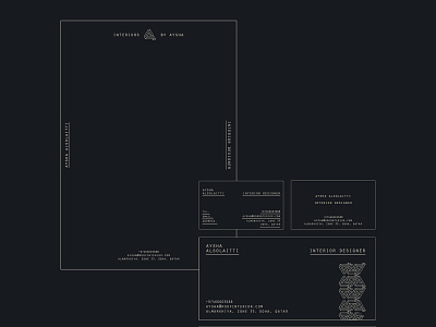 Stationery arabic branding design doha interior logo qatar stationery