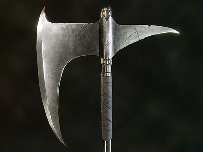 Dragonslayer's Crescent Axe - Dark Souls concept 3d 3d art 3d modeling 3dmodel 3drender axe blender cg art cgi dirty dragon fantasy game art graphic design metallic pbr prop design render substance painter weapon