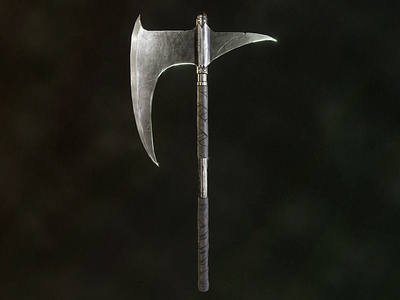 Dragonslayer's Crescent Axe - Dark Souls concept 3d 3d art 3d modeling 3dmodel 3drender axe blender cg art cgi dirty dragon fantasy game art graphic design metallic pbr prop design render substance painter weapon