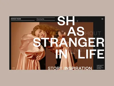 Monday Muse Community Page community concept design fashion grid inspiration interface muse promo typography ui ux web website