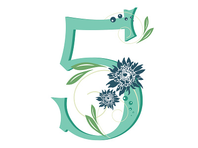 36 Days of Type... Number '5' 36daysoftype 36daysoftype 5 digitalwork priyankacallidesigns typogaphy