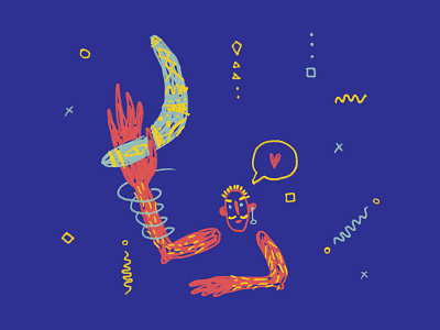 See Ya bumerang employee goodbye love primary colors