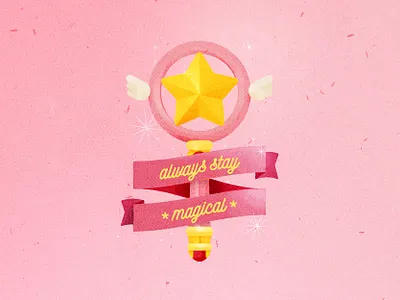 ★ Always Stay Magical ★ anime cardcaptor sakura fanart illustration magical girl mahou shoujo sakura kinomoto sealing wand star