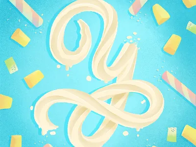 36 days of sweet type — Y alphabet dessert dessert alphabet food food lettering food type frozen yogurt hand lettering ice cream illustration kiwi lettering letters mango script typography yogurt
