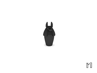 Black - Canopic jar Anubis 3d black blender canopic jar design egypt