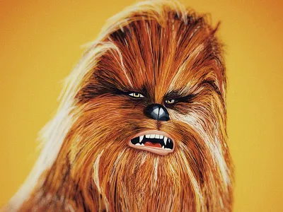 Chewbacca chewbacca chewey design digital art drawing illustration olbap olbap design olbapdesign print starwars vector