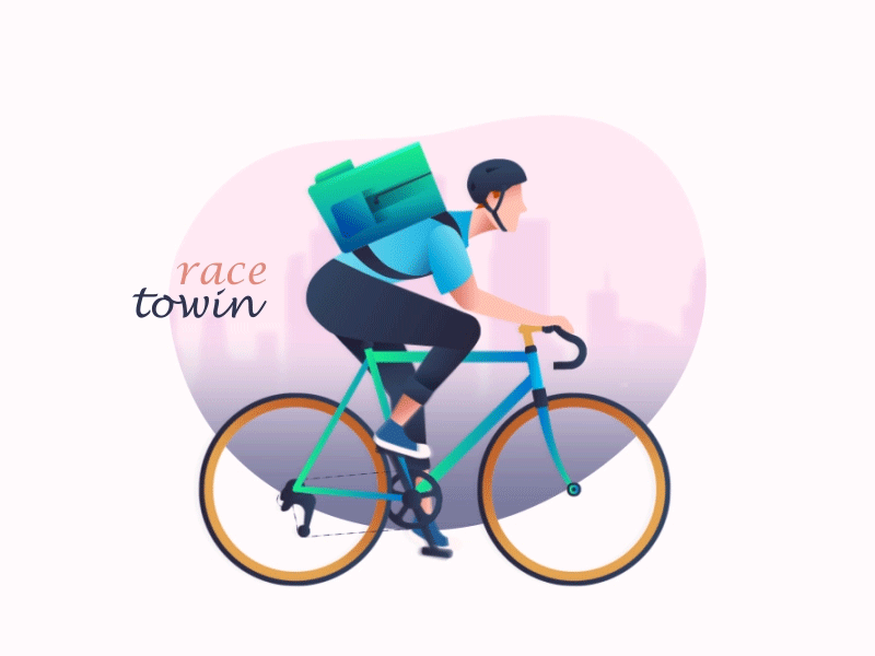 Delivery Boy Bike bicycle bike boy cycle cycling delivery exercise flat gif health healthy life logistics man service shipping speed sport sports transport