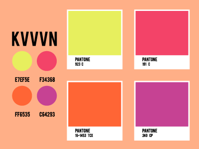 KVVVN Palette atlanta bikes color color palette cycling cyclist green hex code orange pantone pink purple