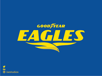 Goodyear Eagles aes automobiles automotive blue brand branding cars dubai dubaifreelancedesigner eagles falcon goodyear icon logo tires typo typography tyres