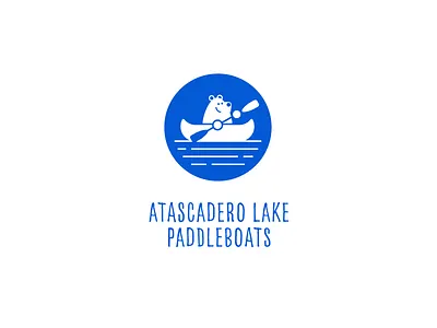 Atascadero Lake Paddleboats | Logo Design bear bear logo brand branding creative design identity logo logotype minimal modern simple