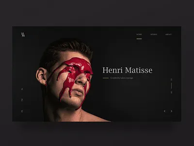 Hm black dark ui design landing page ui uiux ux xd xddailychallenge