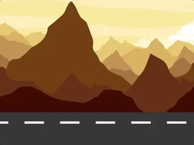 On the road ae after affects animation colour design fabia halfwaytravellers illustration motion animation mountain on the road road skoda street travel vector way wiggle