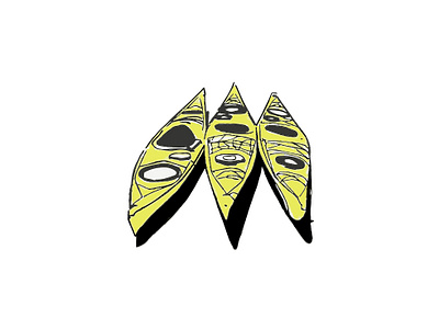 KAYAKS art beach black white faber castell graphic art graphic artist graphic design graphic studio illustration illustrator kayak line art minimal art ocean river sail sea sketch sport tel aviv