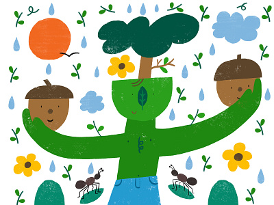 When The Springtime Comes Again childrens art drawing illustration procreate