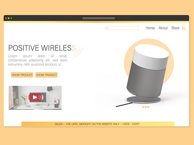 Positive Wireless branding front end design store front ui design ui elements