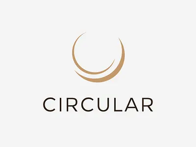 Circular Logo elegant exvensive gold logo luxury minimalist shape