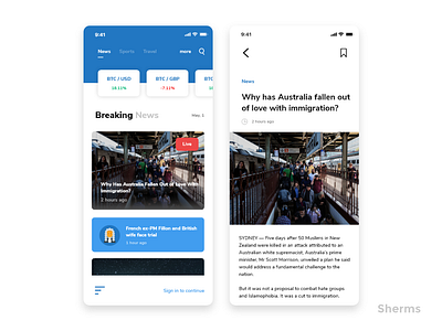 News App iOS Concept app app design apple design ios ios 12 iphone iphone x news app ui ui ux ui design ux vector