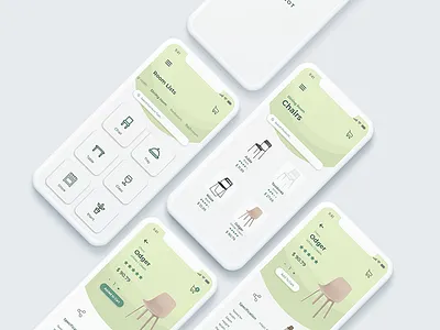 Furniture e-commerce Mobile App Design adobe xd code design e commerce ios 12 iphone x app mobile app design photoshop ui design ux design