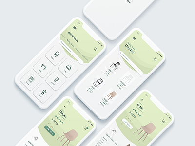 Furniture e-commerce Mobile App Design adobe xd code design e commerce ios 12 iphone x app mobile app design photoshop ui design ux design