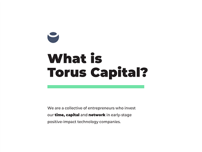 What is Torus annual report branding design graphic design green tech layout logo sustainable technology