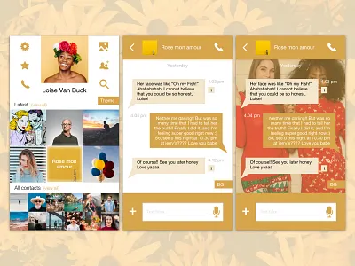 Daily UI #013 - Direct messaging app 013 app chat app contacts conversation dailyui design message app profile social ui