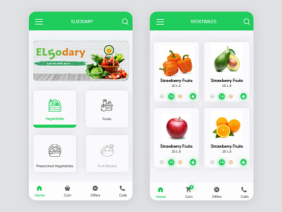 Home Page Screen app brand design fruit app fruit icons graphic icon illustration logo ui ux web