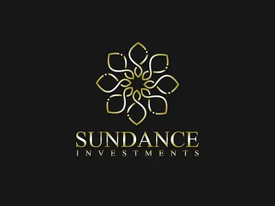 SUNDANCE INVESTMENTS aplikasi desain icon identitas ikon ilustrasi logo merek minimal monoline tipografi vektor