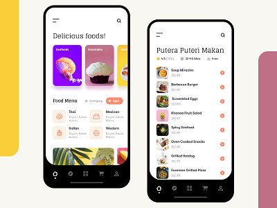 Restaurant Mobile Application UI 2020 2019 2018 colorful design creative food application icon design illustration interaction design ios android hybrid minimal mobile phone motion design re branding re design resolve restaurant app round button shape typography ui dashboard ux ui visual vector