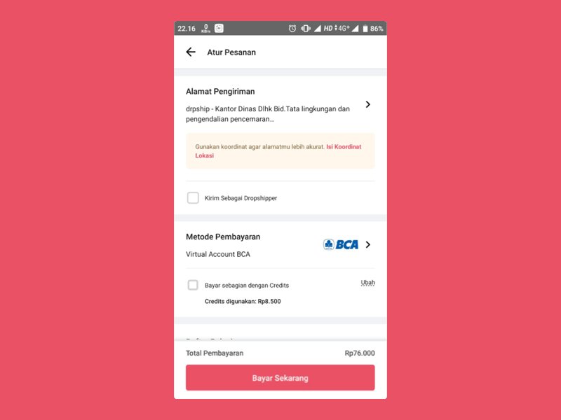 Redesign Dropshipper Bukalapak App android dropshipping e commerce form interaction ios redesign ui ux