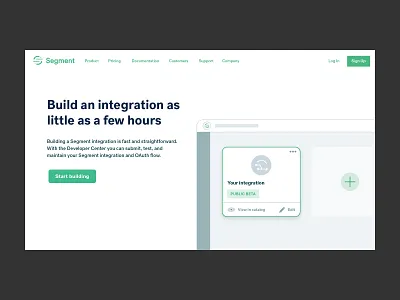 Segment Developer Center branding design illustration ui ux website
