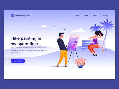 I Like Painting In My Spare Time boy girl illustration